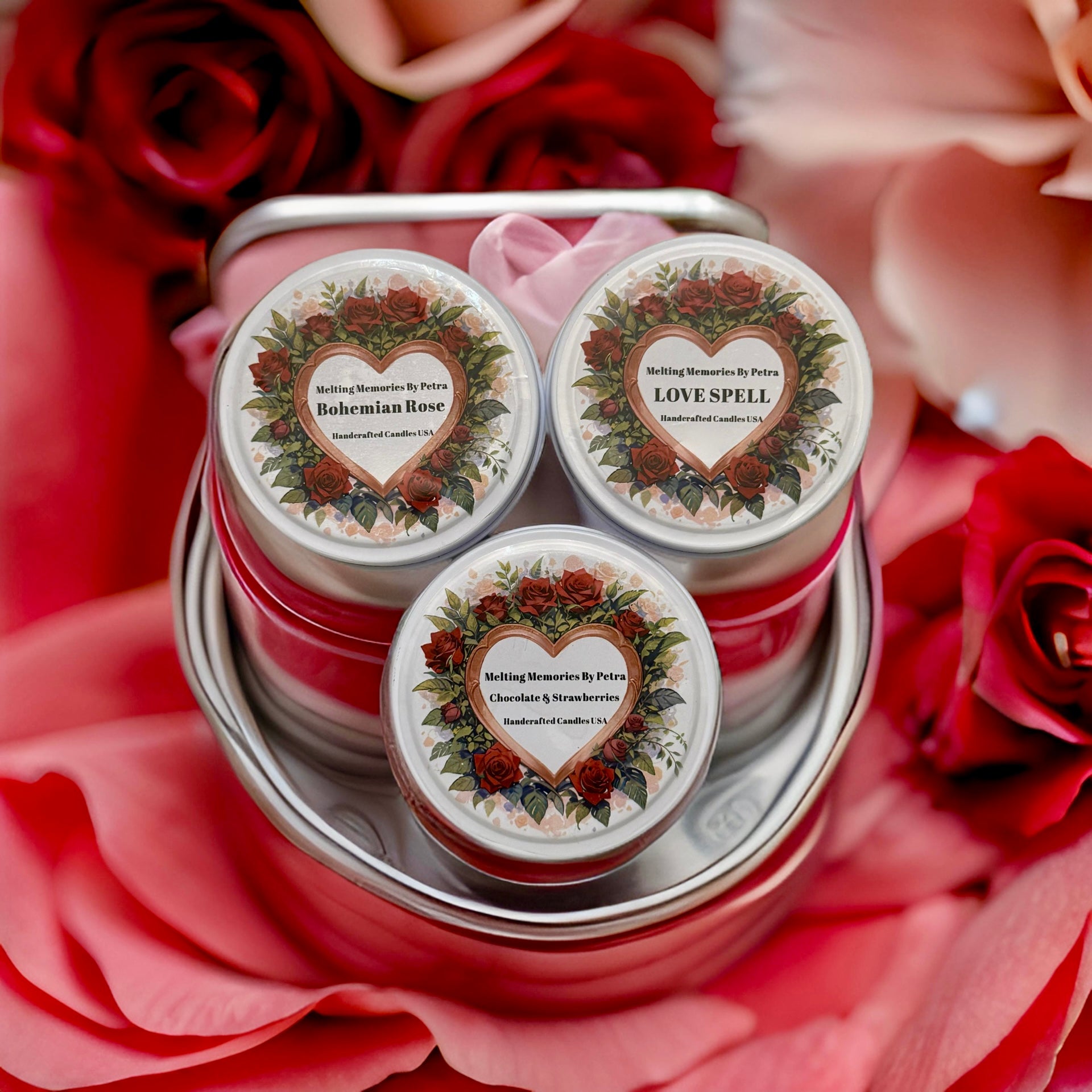 Valentine's Day Trio Gift Set (8oz. White Matte Tins)