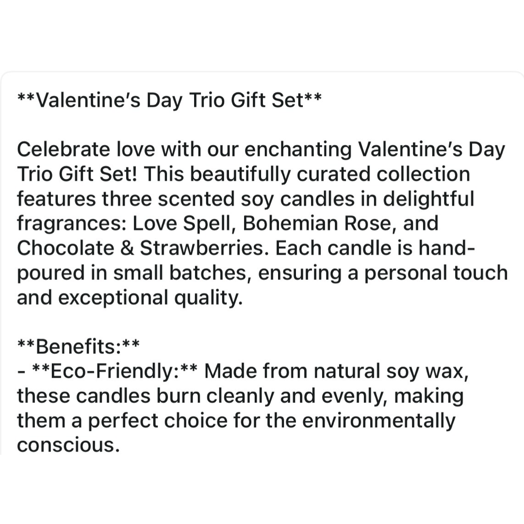 Valentine's Day Trio Gift Set (8oz. White Matte Tins)