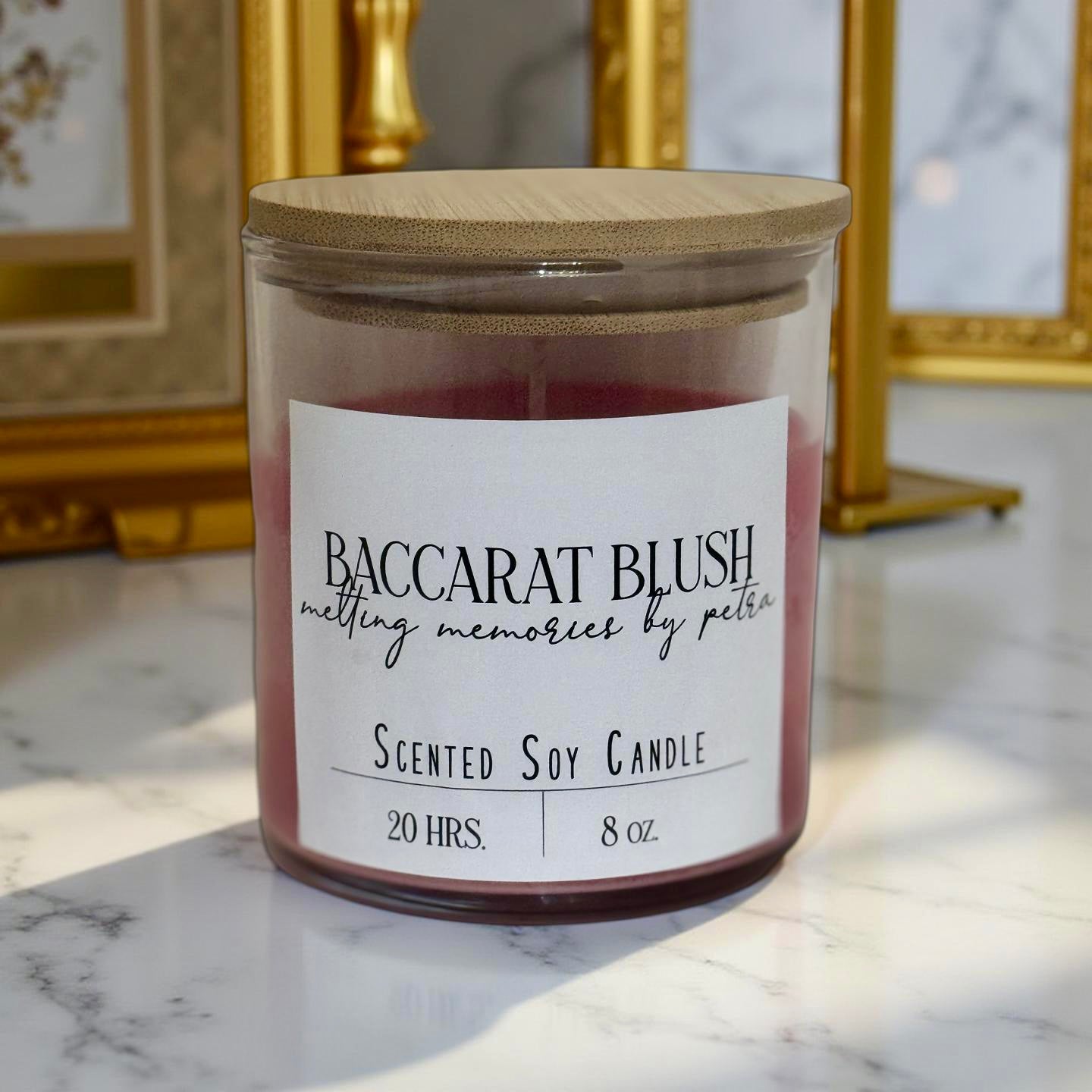 Baccarat Blush Scented Soy Candle 8oz. Studio Tumbler.