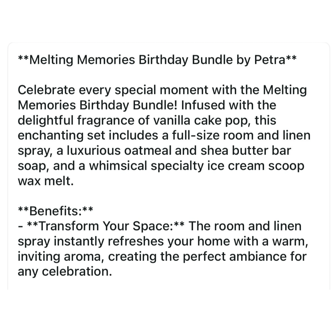 Melting Memories Birthday Bundle by Petra